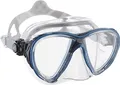 Cressi Erwachsene Tauchmaske Big Eyes Evolution Crystal, Transparent/Blau Schwarz, Eine Größe