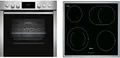Neff EDX40 N30/N50 Einbauherdset mit Elektrokochfeld (E1CCD2AN3 + M13R42N2), 60 cm breit, 71 L, 7 Heizarten, Edelstahl