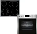 NEFF EDX40, Herd-Set bestehend aus E1CCD2AN3, N 30, Herd, 60 x 60 cm, EasyClean Reinigung, CircoTherm, LED-Display & M13R42N2, N 50, Elektrokochfeld, Bräterzone, Edelstahlrahmen
