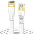 CAT 8 LAN Kabel 3m, Hochgeschwindigkeit 40Gbps 2000MHz Flaches Patchkabel