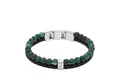 Fossil Armband Schmuck Geschenk Edelstahl Leder Armschmuck JEWELRY, mit Moosachat