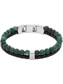 Fossil JF04854040 Herren Armband Edelstahl grün 21,5 cm