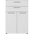 Aktenschrank GERMANIA "GW-Agenda", grau (lichtgrau), B:80cm H:120cm T:40cm, Spanplatte, Schränke, opt. mit Schublade, Maße 80x120 cm, Made in Germany