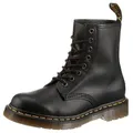 DR. MARTENS 1460 8 Eye Boot Schnürstiefel Festival, Blockabsatz, Schnürboots mit gelber Rahmennaht schwarz 37 EU