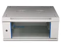 Szafka wiszÄ…ca Rack 4U 600x600 szara szklane drzwi