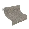 Vliestapete Rasch Streifen Putz schwarz Metallic Linares 617641 (3,19€/1qm)
