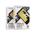 2x Fuji Instax Mini Contact Sheet 10 Blatt schwarzer retro Rahmen
