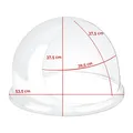 Royal Catering RCZW-COV12E Spuckschutz Abdeckhaube für Zuckerwattemaschine Candy Floss (Ø52 cm, Arylglas, 54 x 54 x 35,5 cm) durchsichtig