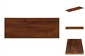 Tischplatte 90x20x3,8 Cm Rechteckig Altholz Massiv Teak