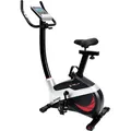 Christopeit Heimtrainer Ergometer AX4000 – 24-stufiges Magnet-Brems-System, 9 kg Schwungmasse, 22 Trainingsprogramme, Handpulsmessung, neigungsve... - Schwarz/Silber