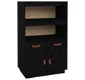 vidaXL Highboard Highboard Schwarz 67x40x108,5 cm Massivholz Kiefer (1 St)