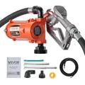 Vevor Kraftstoffpumpe, 12 V Dc, 57 L/min, Dieselpumpen-set Aus Gusseisen, Mit Manueller Düse, Förderschlauch, Überhitzungsschutz, Stromkabel, Explosionsgeschützt, Für Benzin, Diesel & Kerosin