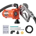 VEVOR Kraftstoffpumpe, 12 V DC, 57 L/min, Dieselpumpen-Set aus Gusseisen, mit manueller Düse, Förderschlauch, Überhitzungsschutz, Stromkabel, explosionsgeschützt, für Benzin, Diesel & Kerosin