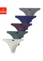H.I.S String "Herren Unterhose", (Packung, 5 St.), in Baumwollstretch-Qualität, Gr. 3 (XS), grau-meliert, blau-grün, aubergine, blau, anthrazit