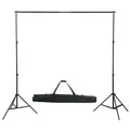 Teleskop Hintergrundsystem 155-300cm Alu Stativ Fotostudio Hintergrund vidaXL