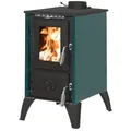 ECOfoxx Kaminofen EEK A - Kaminofen mit Herdplatte 806 IGLO grün, 10,60 kW