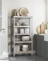 SONGMICS Standregal, Bücherregal, Lagerregal, 5 Ablagen, Küchenregal, Regal, 30 x 75 x 150 cm, bis 650 kg belastbar, verstellbare Ablagen GLR030E01