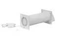 EUROPLAST Ø100 mm Dezentrale Wohnraumlüftung mit Wärmerückgewinnung – Wandlüfter Keramik-Wärmetauscher bis 85 %, Energieklasse A, für Schlafzimmer Bad Altbau Neubau, mit Stecker