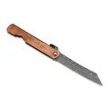Higonokami Unisex – Erwachsene Irogane Damascus Taschenmesser, Silber, 16,5 cm