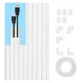 Winter Shore 4 m Kabelschacht Weiss Set - Lackierbarer Kabelkanal TV für Wand...