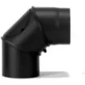 Firefix - Ofenrohrbogen 90°, Ø 150 Mm, Schwarz Verstellbar Mit Tür