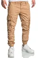 REPUBLIX Herren Jogger Cargo Chino Jeans Hose R7020 Beige W33