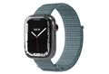 EAZY CASE Uhrenarmband Nylon Band für iWatch 10 9 8 7 6 5 4 3 2 SE Ultra, Uhrenarmband Watch Series 42mm - 49mm Unisex Klettverschluss Blau Grau