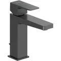 Duravit Manhattan Einhebel-Waschtischarmatur M mit Zugstangen-Ablaufgarnitur, Badarmaturen, schwarz matt