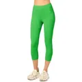 Merry Style Leggings Caprihose Damen 3/4 Hose MS10-199 (1-tlg) aus Baumwolle grün S