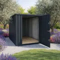3m Gartenhaus Lagerschuppen Gartenhütte Werkzeuglager Blechcontainer Anthrazit
