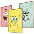 canvea SpongeBob Faces Poster Set – Kinderzimmer Wanddeko – Geschenkidee Kinder & Erwachsene – 3x A4 Poster (SpongeBob, Patrick & Thaddäus)