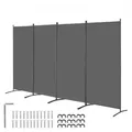 VEVOR Raumteiler 4 Paneele Paravent 3464 x 1840 x 520 mm, faltbarer Sichtschutz & tragbarer Trennwandteiler zur Raumtrennung, freistehende
