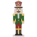 Star Trading - Bunter Led Nussknacker ,nutcracker' Aus Holz, Batterien + Timer, Warmweiß, H 25cm