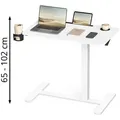 Vasagle Schreibtisch LSD601W01, weiß / weiß, höhenverstellbar per Gasdruck, 80 x 65-102 x 45 cm