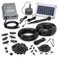 Esotec Solar Bewässerungssystem Kit Tröpfchenbewässerung Waterdrops, automatische Bewässerung für 50 Pflanzen, 48m Schlauch, mehrere Modi Outdoor 101120