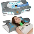 Kopfkissen Memory Foam Kissen, Ergonomisches Kopfkissen Orthopädische Kissen für Seiten Rücken & Bauchschläfer, Nackenkissen Antischnarchkissen