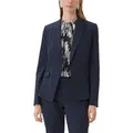 Jackenblazer COMMA, Damen, Gr. 42, blau (navy), Stoff, Obermaterial: 48% Polyamid, 42% Viskose, 10% Elasthan. Futter: 100% Polyester, unifarben, figurbetont normal, tiefer V-Ausschnitt, Langarm, Blazer, mit Viskose
