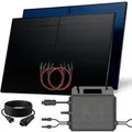 SUNNIVA Balkonkraftwerk 1000 W mit MARSTEK 800 W Wechselrichter inkl.5m Kabel 2x 500 W Solarmodule Bifazial Fullblack Glas-Glas