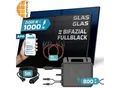 SUNNIVA® 1000W Balkonkraftwerk BIFAZIAL FULLBLACK komplett Steckdose MARSTEK 800 Watt Wechselrichter, Solaranlage Komplettset, 2x 500W N-Type Glas Bifacial Solarmodule, 5m Kabel, 4x 1m Solarkabel