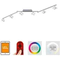 JUST LIGHT LED Deckenleuchte Ls-SABI, Dimmfunktion, Memory, nach Trennung vom Netz, LED fest integriert, warmweiß - kaltweiß, dimmbar über Fernbedienung grau|silberfarben