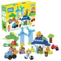 Mega Bloks Green Town Bau- und Lernspaß Eco Haus, Bauspielzeug für Kleinkinder