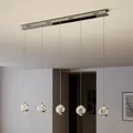 Pendelleuchte Hängeleuchte Lucande LED Glaslampe Esstischleuchte chrom Hayley