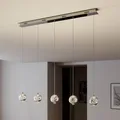 Lucande LED Esstisch Pendelleuchte Glas chrom, LED-Hängeleuchte Esszimmer 5x 5W