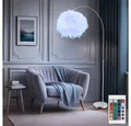 GLOBO LIGHTING LED Stehlampe, Leuchtmittel inklusive, Warmweiß, Farbwechsel, Stehleuchte höhenverstellbar Bogenleuchte Federn RGB LED Fernbedienung