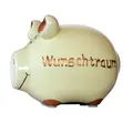 Spardose Schwein klein beige