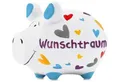 Wurm Spardose KCG Sparschwein "Wunschtraum" Keramik Bunt 12x9x9cm