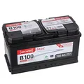 Accurat Basic B100 Autobatterie - 12V, 100Ah, 830A, zyklenfest, wartungsfrei, 30% mehr Startleistung, Ca-Technologie, Pluspol rechts- Starterbatterie, Nassbatterie, Blei-Säure Batterie