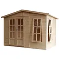 Timbela Garten, Beige, Holz, 332x232x199 cm, Aufbewahrung & Schutzhüllen, Geräteschuppen