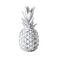 shelfmade Ananas Silber – Tischdekoration aus Harz für Wohnzimmer und Hochzeit – Polyresin – Ananasschale, modern, silberfarben