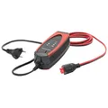 ProCharger 1.000 Batterieladegerät Motorrad & Auto, Intelligentes Ladegerät, 6-12V 1A, Diagnose- & Pflegegerät, Test- & Entsulfatierungsfunktion, Automatische Ladestromanpassung Rot/Schwarz